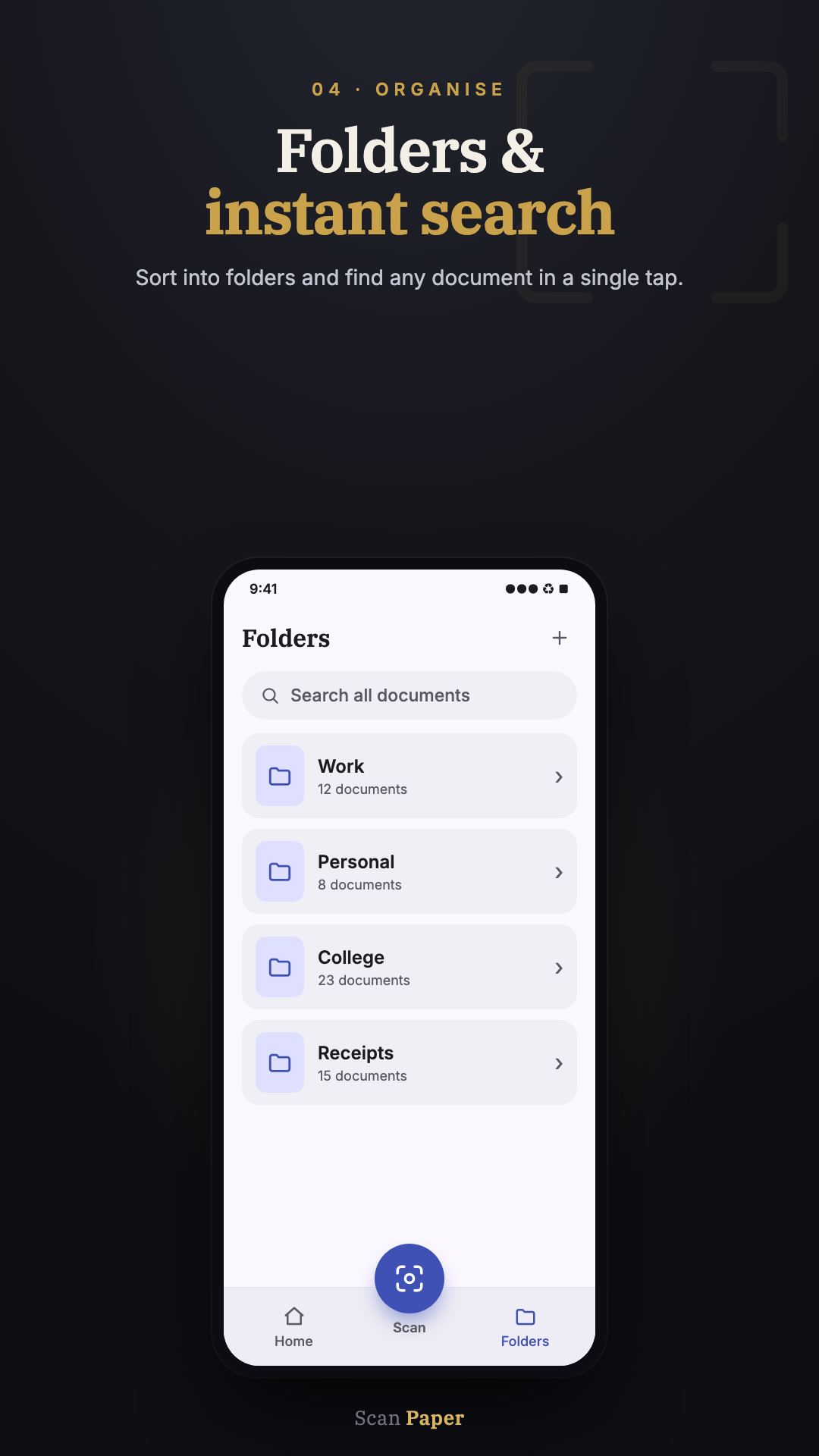 Folders — Organise & search