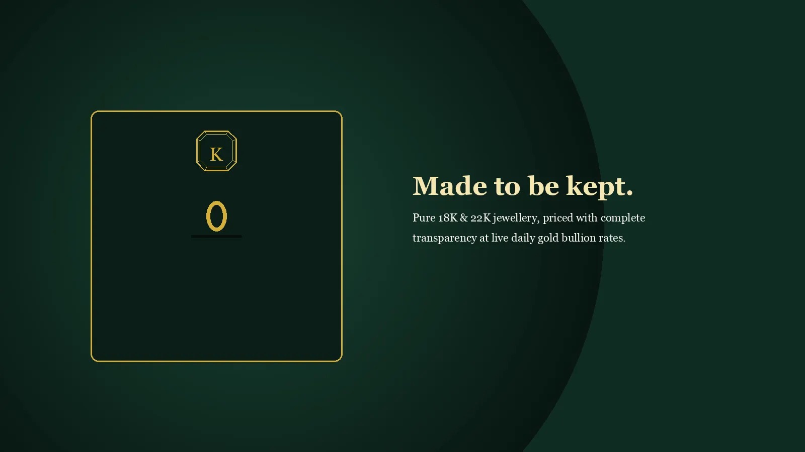 Karatly fine jewellery with live gold-rate breakdown and AR try-on dashboard