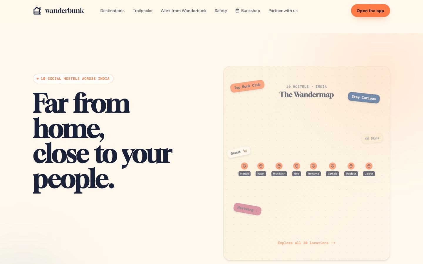 Wanderbunk social backpacker hostel booking and community dashboard